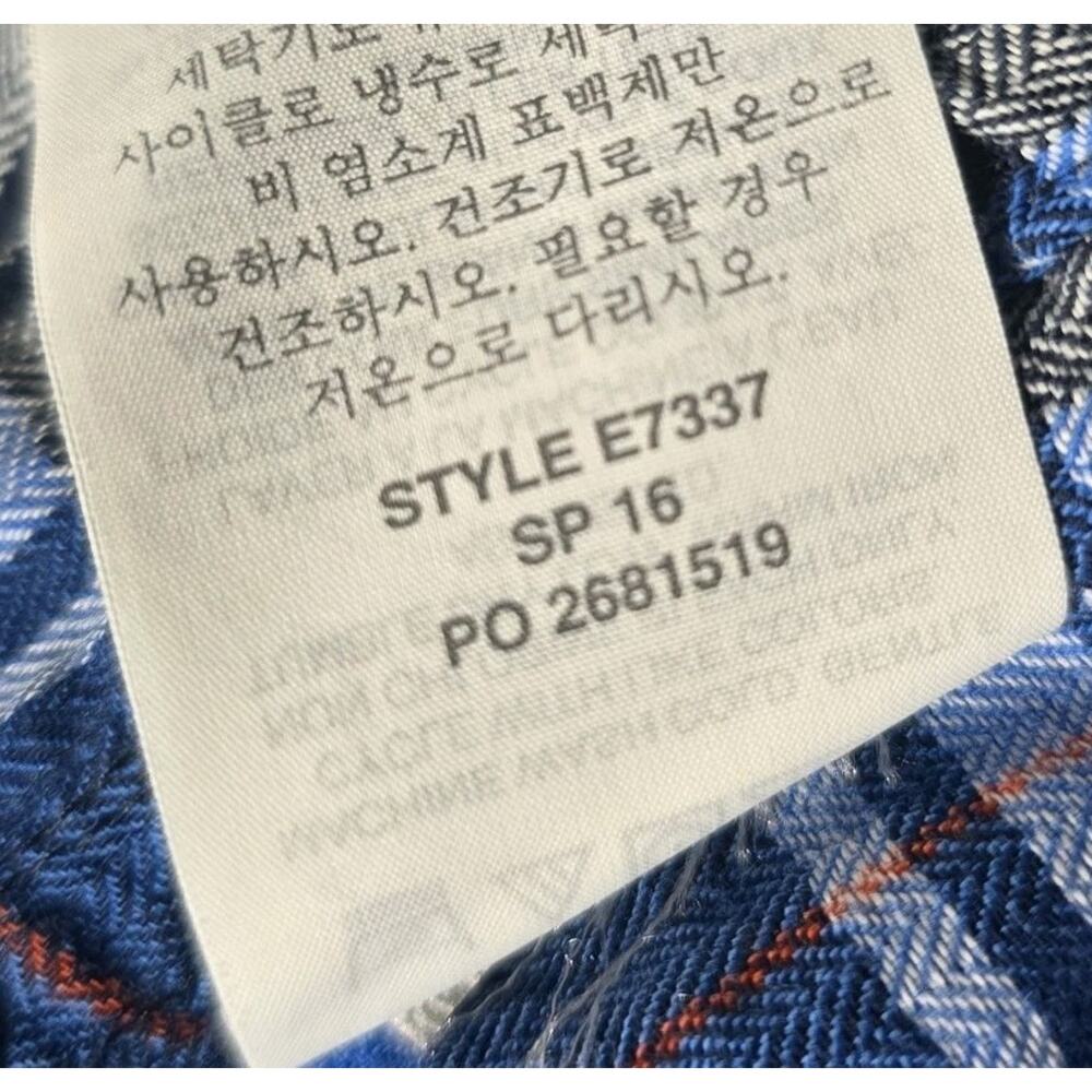 J Crew Womens Boy Fit Cotton Blue Plaid Button Up Fall Preppy Blouse Size 4 - Picture 12 of 12